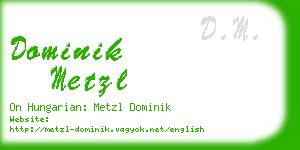 dominik metzl business card